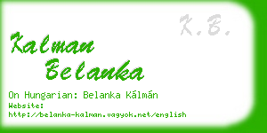 kalman belanka business card