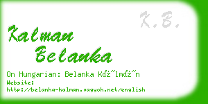 kalman belanka business card